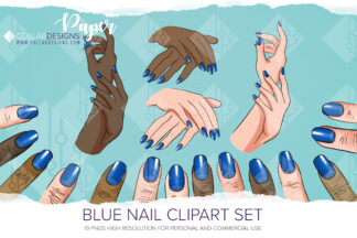 Nail Art Clipart Blue